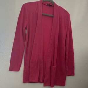 Elegant Fuchsia Open Front Cardigan